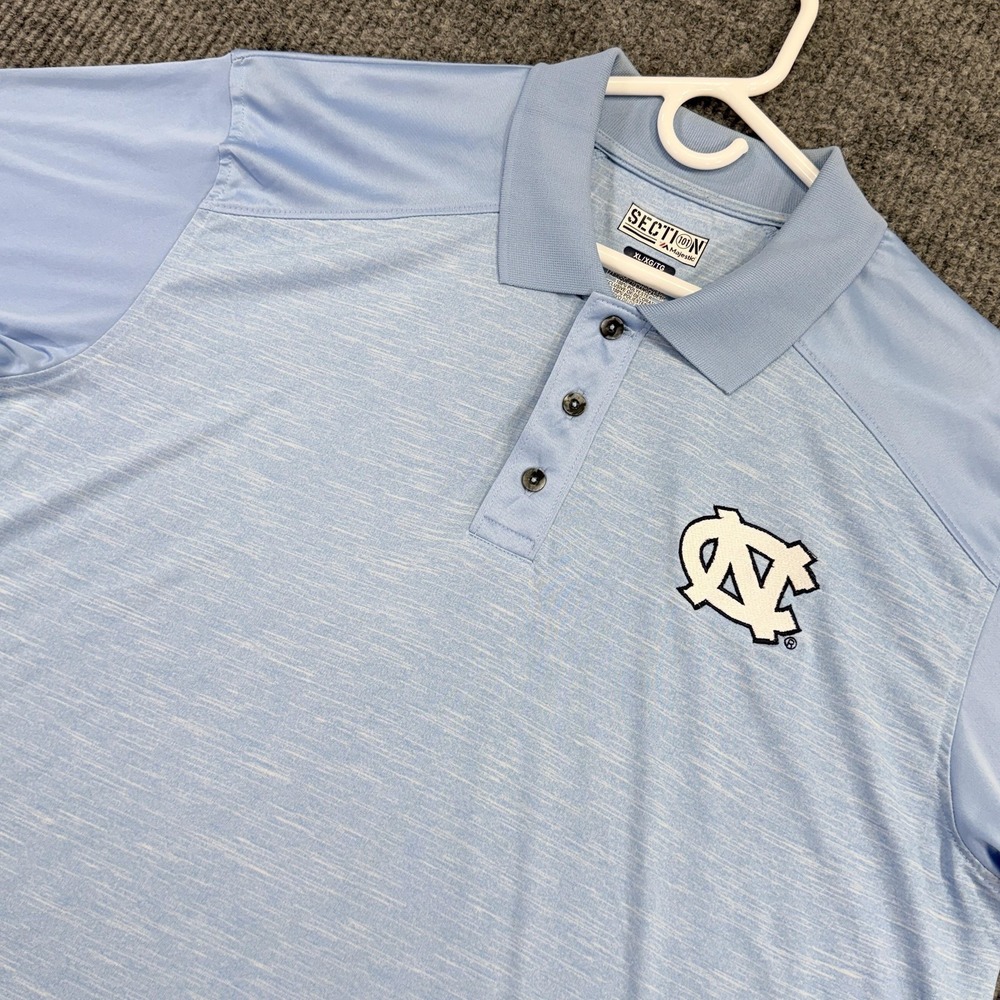 North Carolina Tar Heels Section 101 By Majestic Shirt Mens XL Blue Basketball